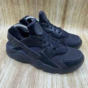 Nike Air Huarache Run Men's Size 10.5 Black Snakeskin Shoes Gum Sole 318429-052